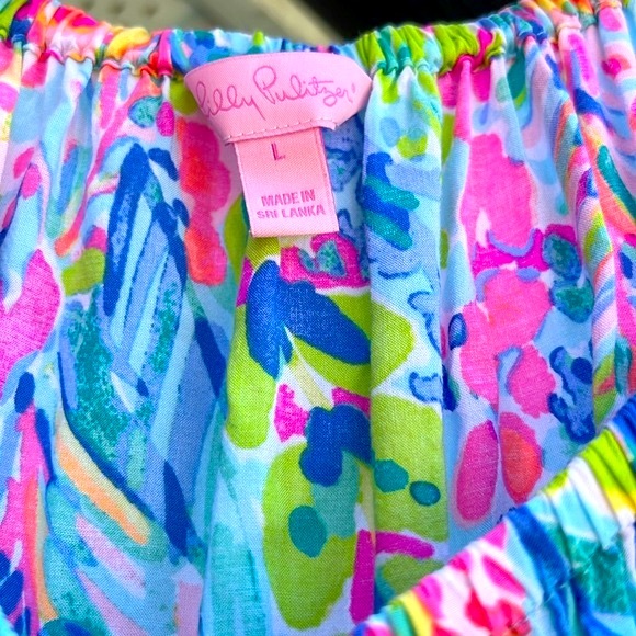 Lilly Pulitzer Catch The Wave Off The Shoulder Sain Top - Picture 4 of 12